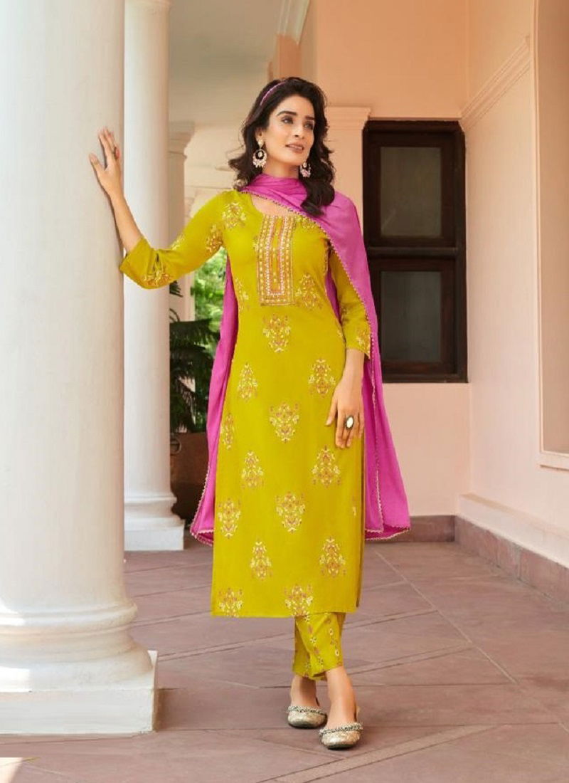 Harvi 1 By Passion Tree Straight Readymade Suits Catalog
